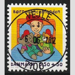FRIMRKER DANMARK | 2010 - AFA 1605Ea - Brnecanserfonden - 5,50 + 0,50 Kr. - Pragt Stemplet Vejle