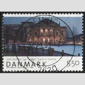 FRIM�RKER DANMARK | 2008 - AFA 1526 - Den danske nationalscene - 5,50 Kr. - Pragt Stemplet Lemvig 