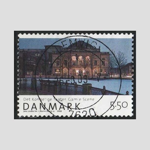 FRIM�RKER DANMARK | 2008 - AFA 1526 - Den danske nationalscene - 5,50 Kr. - Pragt Stemplet Lemvig 