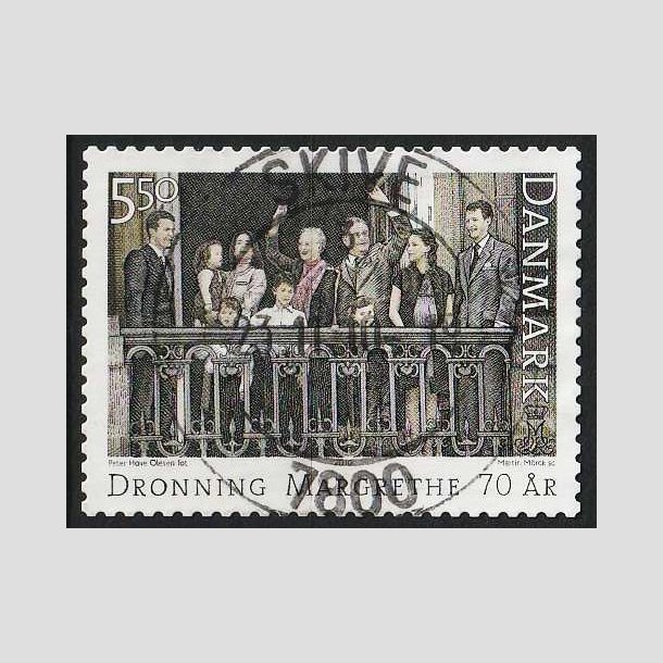 FRIM�RKER DANMARK | 2010 - AFA 1613E - Dronning Margrethe 70 �r. - 5,50 Kr. - Lux Stemplet Skive