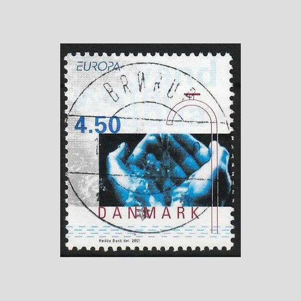 FRIMRKER DANMARK | 2001 - AFA 1283 - Europamrker - 4,50 Kr. flerfarvet - Lux Stemplet Brrup 
