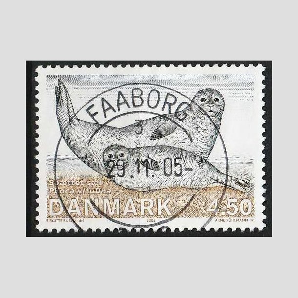 FRIM�RKER DANMARK | 2005 - AFA 1451 - S�ler i Danmark - 4,50 Kr. sp�ttet s�l - Pragt Stemplet
