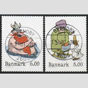 FRIM�RKER DANMARK | 2011 - AFA 1682+83 - Vintereventyr - 6,00 + 8,00 Kr. flerfarvet - Pragt Stemplet