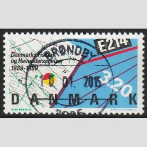 FRIM�RKER DANMARK | 1989 - AFA 944 - Fiskeri- og havunders�gelser 100 �r - 3,20 Kr. - Pragt Stemplet