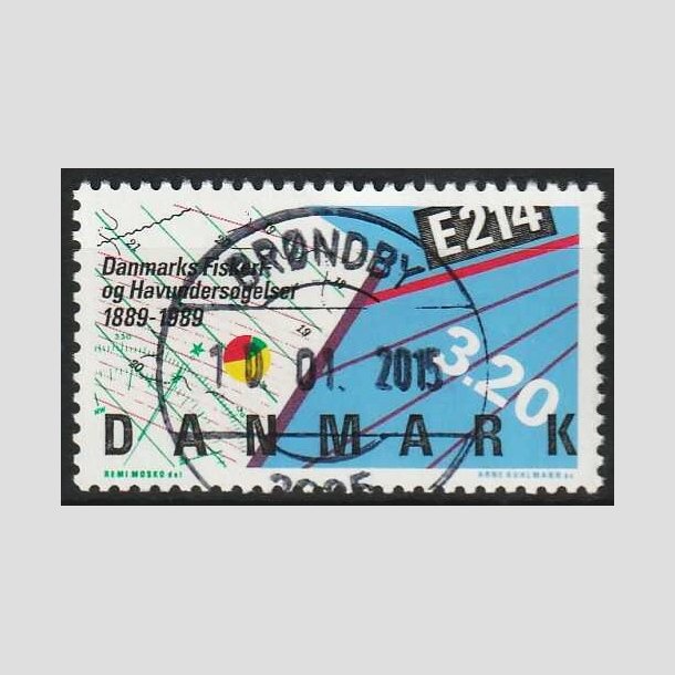 FRIM�RKER DANMARK | 1989 - AFA 944 - Fiskeri- og havunders�gelser 100 �r - 3,20 Kr. - Pragt Stemplet