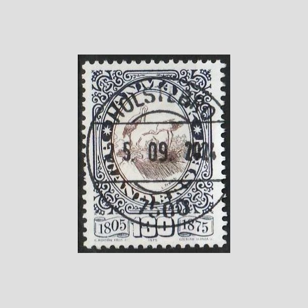 FRIM�RKER DANMARK | 1975 - AFA 596 - H.C. Andersen - 130 �re bl�/brun - Lux Stemplet 