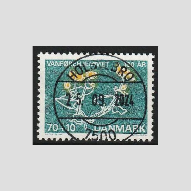 FRIMRKER DANMARK | 1972 - AFA 531 - Vanfrehjemmet 100 r - 70 + 10 re grn/gul - Lux Stemplet