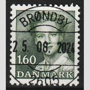 FRIMRKER DANMARK | 1982 - AFA 756 - Margrethe II - 1,60 Kr. grn - Lux Stemplet