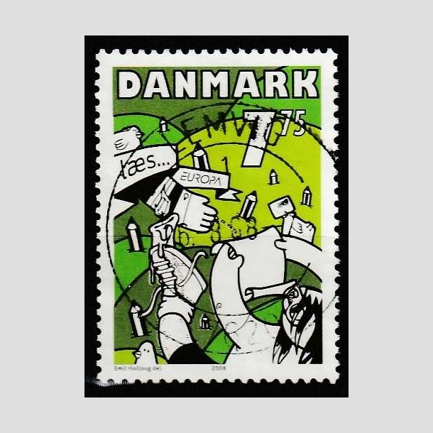 FRIM�RKER DANMARK | 2008 - AFA 1547 - Europam�rke - 7,75 Kr. flerfarvet - Lux Stemplet 
