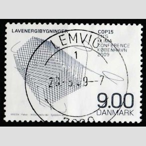 FRIM�RKER DANMARK | 2009 - AFA 1569 - COP15 - 9,00 Kr. flerfarvet - Pragt Stemplet Lemvig