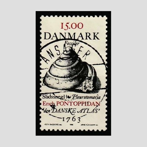 FRIM�RKER DANMARK | 1998 - AFA 1194 - Fossiler - 15,00 Kr. flerfarvet - Lux Stemplet Ansager