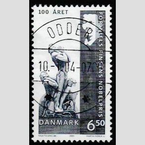 FRIM�RKER DANMARK | 2003 - AFA 1372 - Dansk Nobelpris 100 �r. - 6,50 Kr. - Lux Stemplet Odder