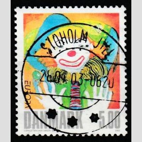 FRIM�RKER DANMARK | 2002 - AFA 1320 - Cirkus - 5,00 Kr. flerfarvet - Pragt Stemplet Stoholm