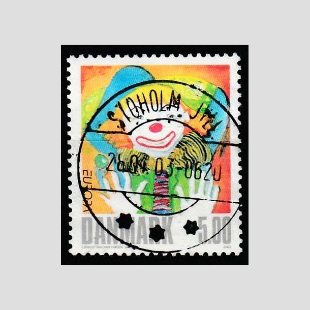 FRIM�RKER DANMARK | 2002 - AFA 1320 - Cirkus - 5,00 Kr. flerfarvet - Pragt Stemplet Stoholm