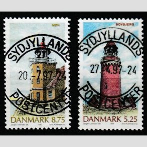 FRIM�RKER DANMARK | 1996 - AFA 1127+1126 - Danske fyrt�rne - 8,75+5,25 Kr. - Pragt Stemplet 