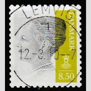FRIMRKER DANMARK | 2010 - AFA 1608E - Dronning Margrethe II - 8,50 Kr. - Lux stemplet Lemvig