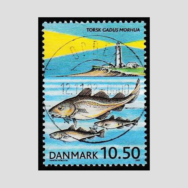 FRIM�RKER DANMARK | 2002 - AFA 1327 - ICES 100 �r - 10,50 Kr. flerfarvet - Pragt Stemplet