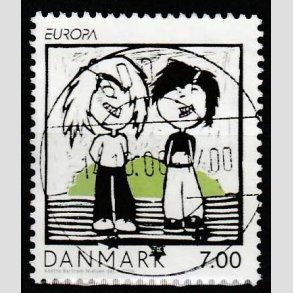 FRIM�RKER DANMARK | 2006 - AFA 1483 - Europam�rker b�rn/unge - 7,00 Kr. - Lux Stemplet Odder