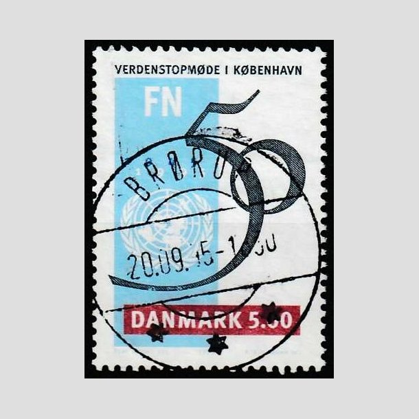 FRIM�RKER DANMARK | 1995 - AFA 1085 - FN 50 �r - 5,00 Kr. flerfarvet - Pragt Stemplet Br�rup