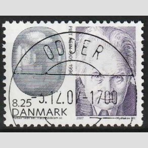 FRIM�RKER DANMARK | 2007 - AFA 1521 - Store danskere 2. - 8,25 Kr. Piet Hein - Lux Stemplet Odder
