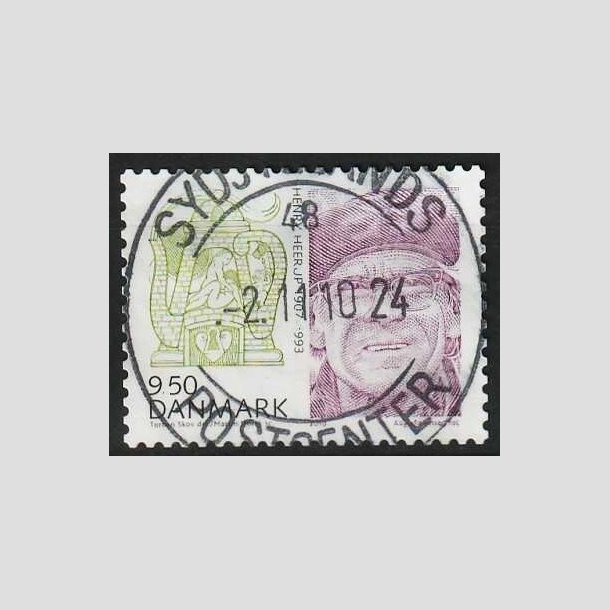 FRIM�RKER DANMARK | 2010 - AFA 1634E - Store danskere 3. - 9,50 Kr. Henry Heerup - Pragt Stemplet