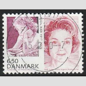 FRIM�RKER DANMARK | 2008 - AFA 1552 - Store danskere 2. - 6,50 Kr. Bodil Kjer - Pragt Stemplet 