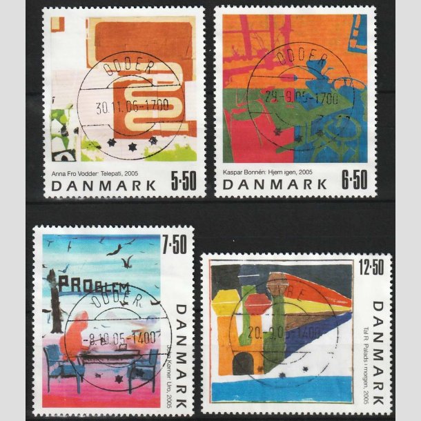 FRIM�RKER DANMARK | 2005 - AFA 1439-42 - Frim�rkekunst 8. - 5,50-12,50 Kr. i luxs�t - Lux Stemplet