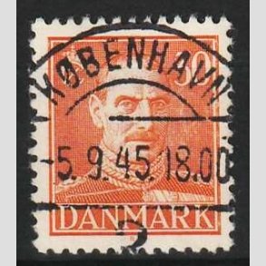 FRIM�RKER DANMARK | 1942-44 - AFA 278 - Chr. X 30 �re orange - Lux Stemplet