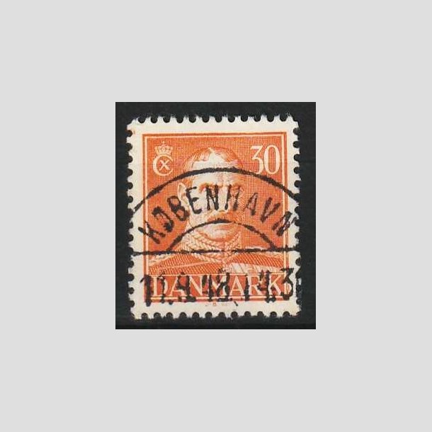 FRIM�RKER DANMARK | 1942-44 - AFA 278 - Chr. X 30 �re orange - Lux Stemplet