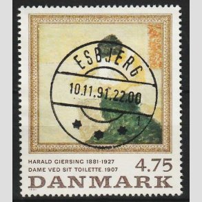 FRIM�RKER DANMARK | 1991 - AFA 1005 - Harald Giersing - 4,75 Kr. - Lux Stemplet Esbjerg