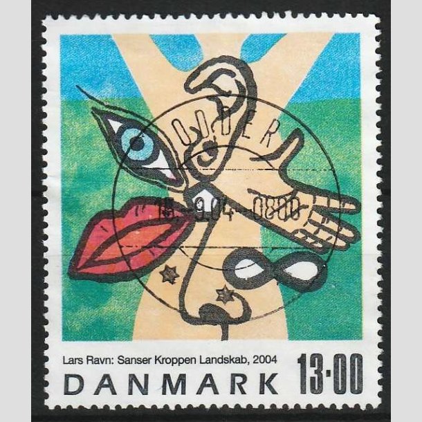 FRIM�RKER DANMARK | 2004 - AFA 1398 - Frim�rkekunst - 13,00 Kr. - Lux Stemplet Odder