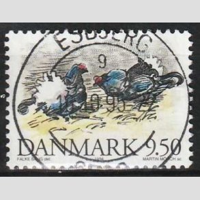 FRIM�RKER DANMARK | 1994 - AFA 1079 - Truede danske dyr - 9,50 Kr. Urfugl - Pragt Stemplet 