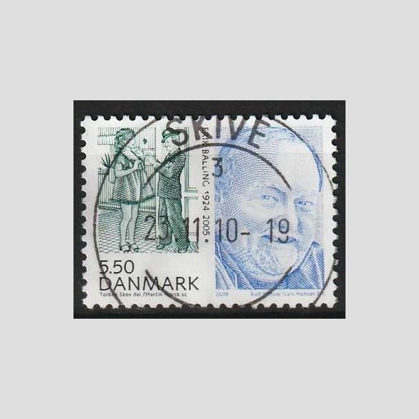 FRIM�RKER DANMARK | 2008 - AFA 1551 - Store danskere 2. - 5,50 Kr. Erik Balling - Pragt Stemplet 