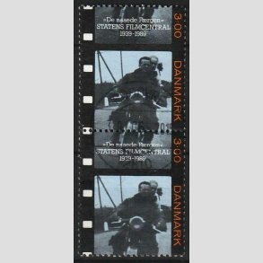 FRIM�RKER DANMARK | 1989 - AFA 946 - Dansk film - 3,00 Kr. i lodret parstykke - Pragt Stemplet
