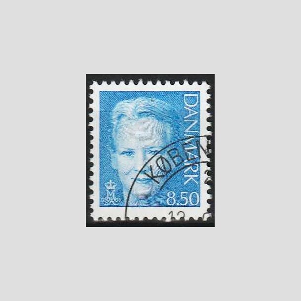 FRIMRKER DANMARK | 2003 - AFA 1340 - Dronning Margrethe II - 8,50 Kr. lysebl - Pnt Stemplet 