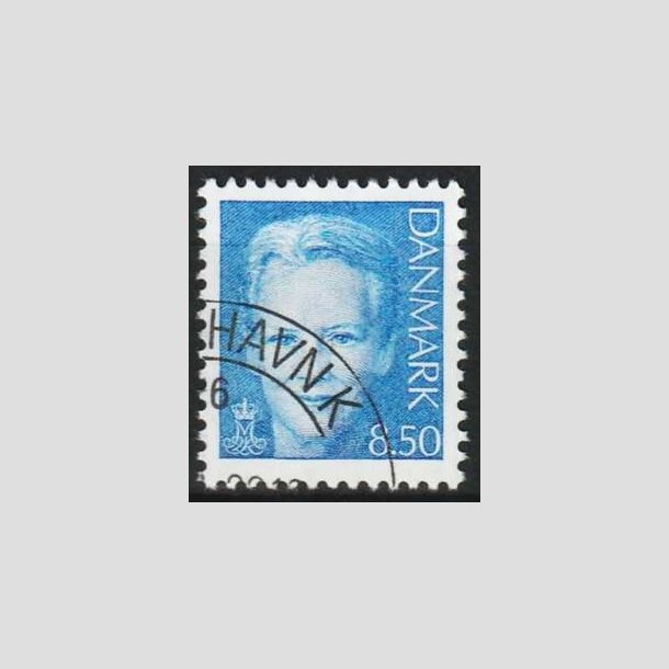 FRIMRKER DANMARK | 2003 - AFA 1340 - Dronning Margrethe II - 8,50 Kr. lysebl - Pnt Stemplet 