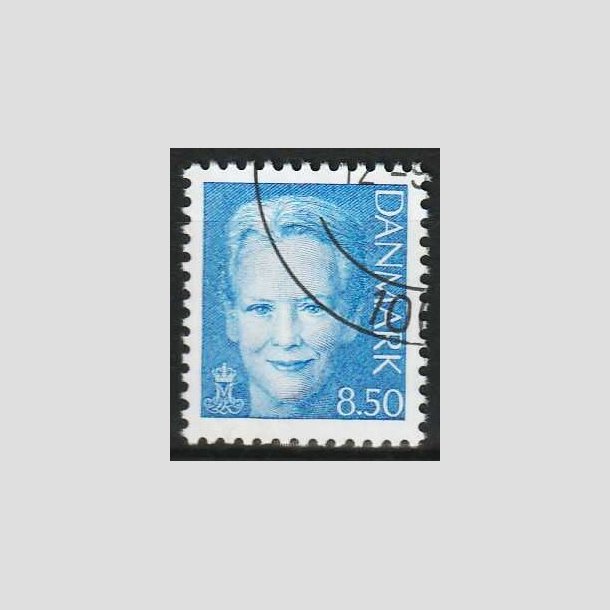 FRIMRKER DANMARK | 2003 - AFA 1340 - Dronning Margrethe II - 8,50 Kr. lysebl - Pnt Stemplet 