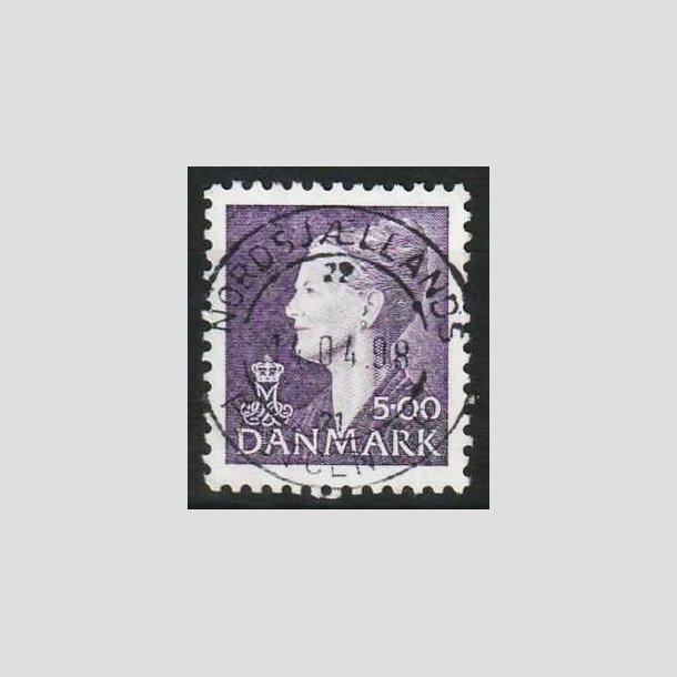 FRIMRKER DANMARK | 1997 - AFA 1154 - Dronning Margrethe - 5,00 Kr. Violet - Lux Stemplet 
