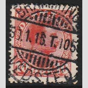 FRIMRKER DANMARK | 1913 - AFA 69 - Chr. X 10 re rd - Lux Stemplet 