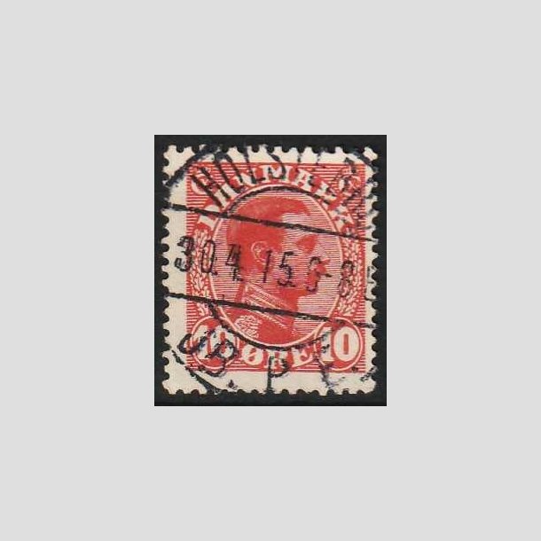 FRIMRKER DANMARK | 1913 - AFA 69 - Chr. X 10 re rd - Lux Stemplet 