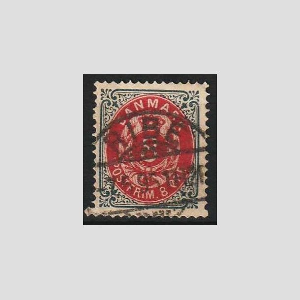 FRIMRKER DANMARK | 1875 - AFA 25 - 8 re gr/rd - Lux Stemplet Ribe