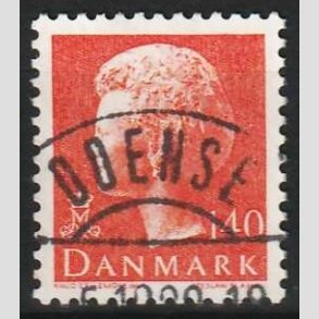 FRIMRKER DANMARK | 1980 - AFA 698 - Dronning Margrethe - 140 re orange - Pragt Stemplet