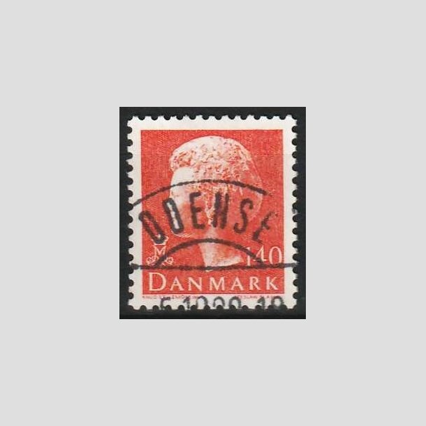 FRIMRKER DANMARK | 1980 - AFA 698 - Dronning Margrethe - 140 re orange - Pragt Stemplet