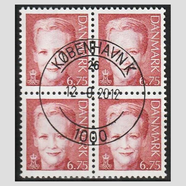 FRIMRKER DANMARK | 2000 - AFA 1249 - Dronning Margrethe II - 6,75 brunrd 4-blok - Pragt Stemplet