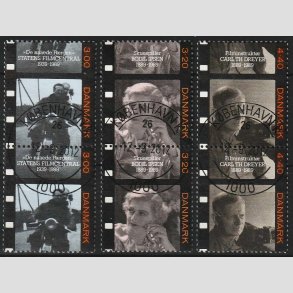 FRIM�RKER DANMARK | 1989 - AFA 946-48 - Dansk film - S�t i lodrette parstykker - Lux Stemplet