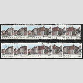 FRIM�RKER DANMARK | 2004 - AFA 1380 - Danske Boliger III. - 7,00 Kr. x 10 stk. - P�nt Stemplet