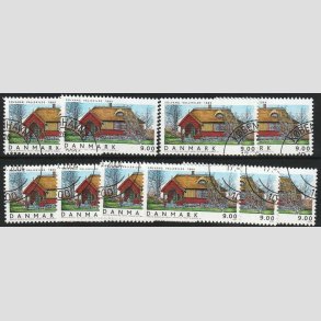 FRIM�RKER DANMARK | 2003 - AFA 1359 - Danske boliger II. - 9,00 Kr. x 10 stk. - P�nt stemplet