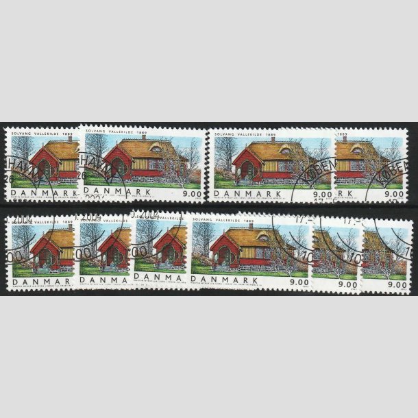 FRIM�RKER DANMARK | 2003 - AFA 1359 - Danske boliger II. - 9,00 Kr. x 10 stk. - P�nt stemplet