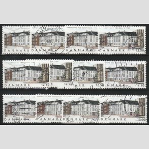 FRIM�RKER DANMARK | 2004 - AFA 1381 - Danske boliger III. - 12,50 Kr. x 12 stk. - Stemplet 