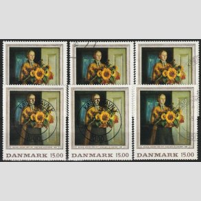 FRIM�RKER DANMARK | 1996 - AFA 1132 - Michael Ancher - 15,00 Kr. x 6 stk. - P�nt Stemplet